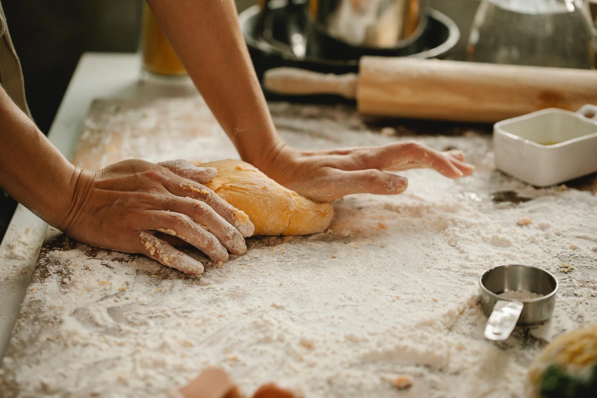 participant shaping dough